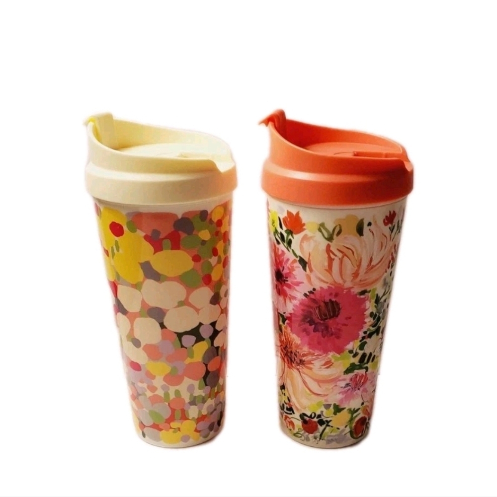 Kate Spade Travel Insulated Dahlia Floral Tumblers